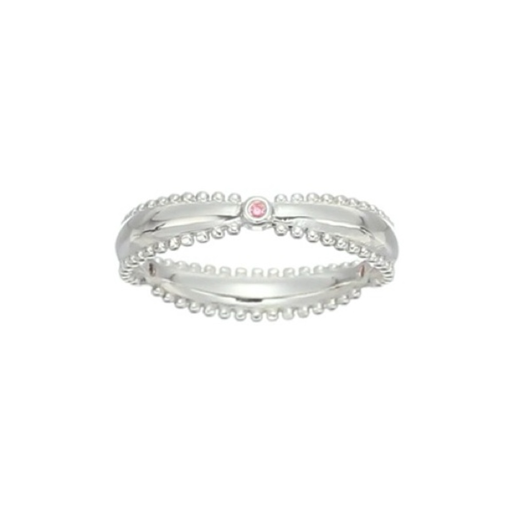 Chamilia Simplicity Sterling Silver SS Ring Pink Swarovski NEW